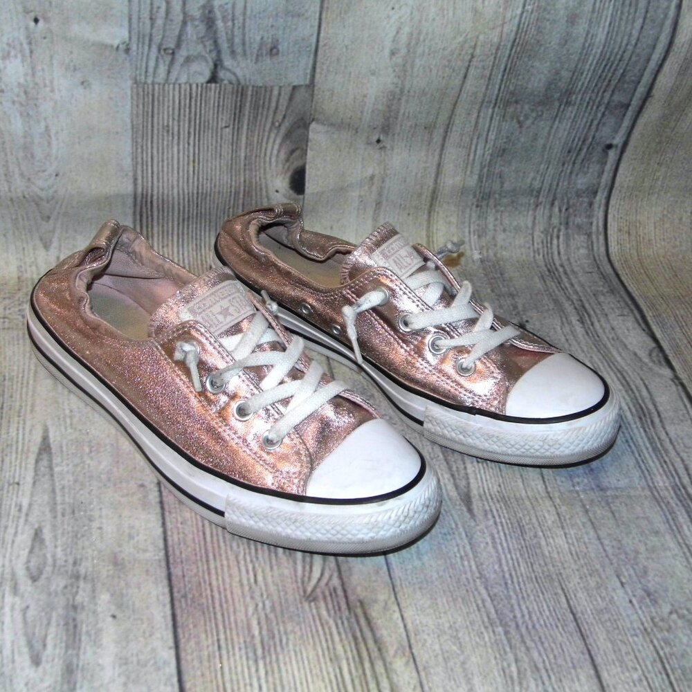 CONVERSE Chuck Taylor AS Shoreline Pink Metallic Sneakers Womens Size 9.5
